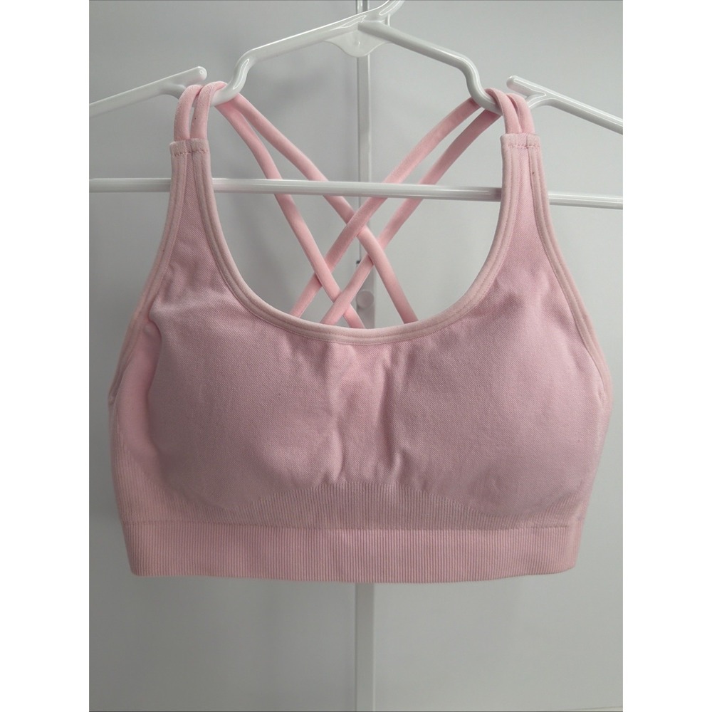 Girls SMALL Sports Bra Sleeveless Tank Top - Seamless Stretchy Crossback -  NWT